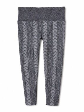 French Laundry Gray Cable Knit Textured Leggings 2X/3X Stretch Pull-On Cozy